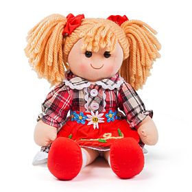 Bigjigs Toys Stoffpuppe Mandie 34 cm, Bigjigs Toys