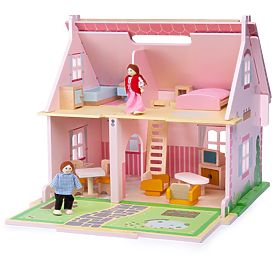 Bigjigs Toys Tragbares Holzpuppenhaus, Bigjigs Toys