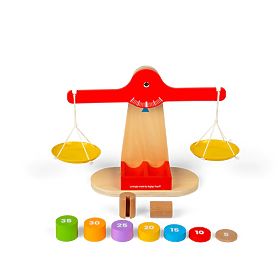 Bigjigs Toys Waage mit Ausgleichsgewichten