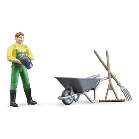 Bruder BWORLD Bauer mit Zubehör