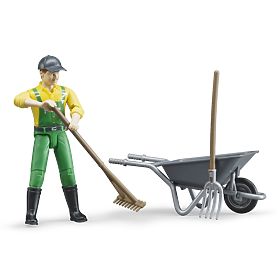 Bruder BWORLD Bauer mit Zubehör