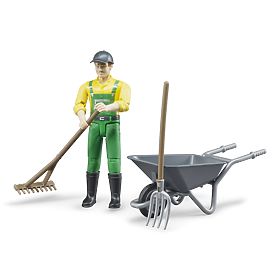 Bruder BWORLD Bauer mit Zubehör