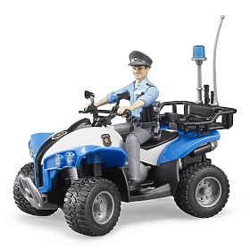 Bruder BWORLD blaue Polizei-Quad mit Figur, Bruder