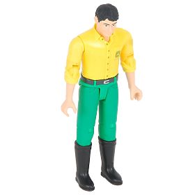 Bruder BWORLD Figur John Deere gelbes T-Shirt, grüne Hose, Bruder