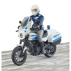 Bruder BWORLD Polizeimotorrad Ducati Scrambler mit Fahrer