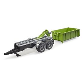 Bruder Grüner Wagen mit Abrollcontainer Maßstab: 1:16
