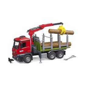Bruder Holztransporter mit Hydraulikarm MB Arocs