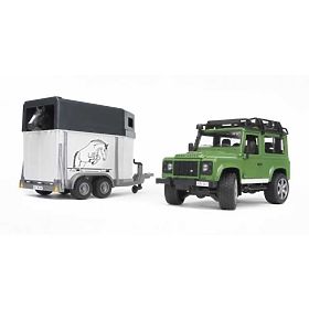 Bruder LAND ROVER mit Pferdetransporter, Bruder