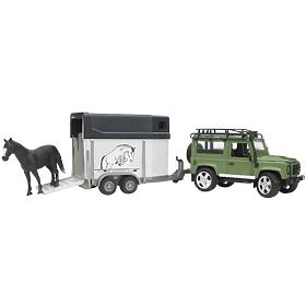 Bruder LAND ROVER mit Pferdetransporter, Bruder