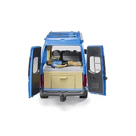 Bruder MB Sprinter Camper mit Fahrer und Zubehör, Bruder