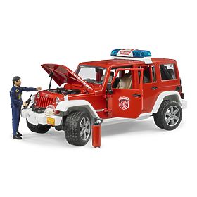Bruder Roter Feuerwehr JEEP WRANGLER mit Figur und Zubehör