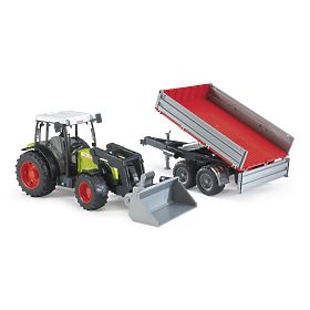 Bruder Traktor CLAAS Nectis 267F mit Lader und Anhänger, Bruder