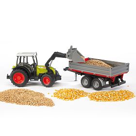 Bruder Traktor CLAAS Nectis 267F mit Lader und Anhänger, Bruder