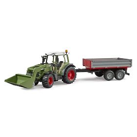 Bruder Traktor Fendt Vario 211 mit Frontlader und Kippanhänger