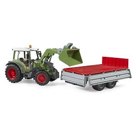 Bruder Traktor Fendt Vario 211 mit Frontlader und Kippanhänger