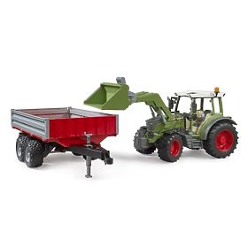 Bruder Traktor Fendt Vario 211 mit Frontlader und Kippanhänger