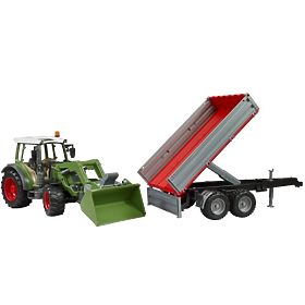 Bruder Traktor Fendt Vario 211 mit Frontlader und Kippanhänger