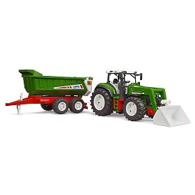 Bruder Traktor ROADMAX mit Frontlader und Anhänger