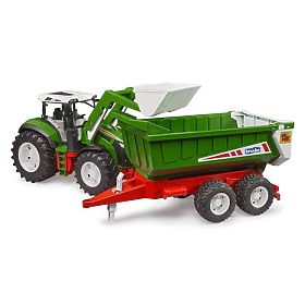 Bruder Traktor ROADMAX mit Frontlader und Anhänger