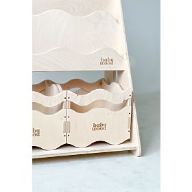 Bücherregal und Spielzeugregal WAVE M - natur, baby wood