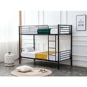  Zweistöckiges Metallbett BUNKY 200x90 cm – schwarz