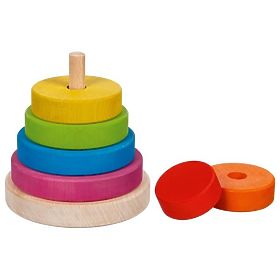 Bunte Pyramiden-Turm mit Ringen