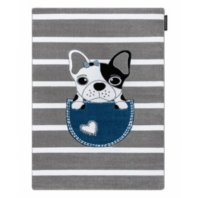 Kinderteppich PETIT - Bulldogge - grauweiß, F.H.Kabis