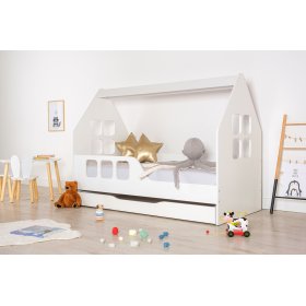 Hausbett Woody 160 x 80 cm - weiß, Wooden Toys