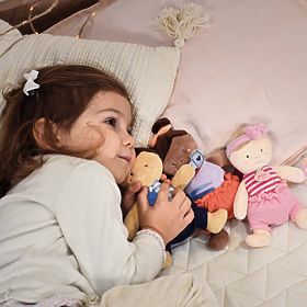 Doudou Jolijou Puppe 18 cm blau, Doudou Jolijou Paris