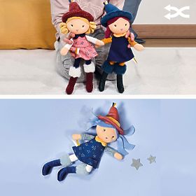 Doudou Jolijou Stoffpuppen Hexe 24 cm