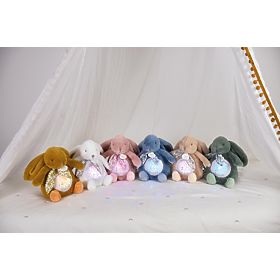 Doudou Spieluhr mit Projektion Weißer Hase, Doudou et Compagnie Paris