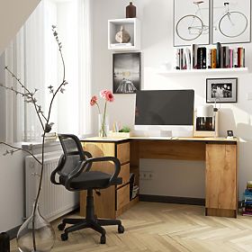 ECKSCHREIBTISCH B20 CLP LINKS PK EICHE CRAFT