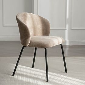 Esszimmerstuhl Larisa, braun/schwarze Beine