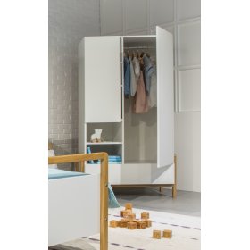 Kleiderschrank Viktor zweitürig - weiß, All Meble