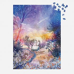 Galison Puzzle Magische verschneite Landschaft 1000 Teile