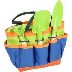 Gartengeräte in einer Tasche