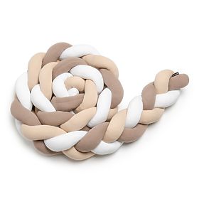 Geflochtener Bettnestchen - Weiß, Beige und Mocca