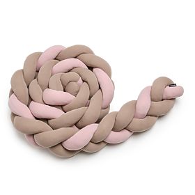 Geflochtener Stoßfänger - Rosa und Braun