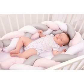 Gestrickter Schutz für das Kinderbett Rosa 200 cm, Babymatex