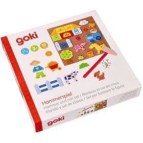 Goki Kork-Hammer-Spiel Bauernhof