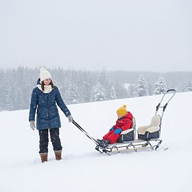 Schlitten für Zwillinge Duo Sport - verschiedene Sitzfarben, Mikrus