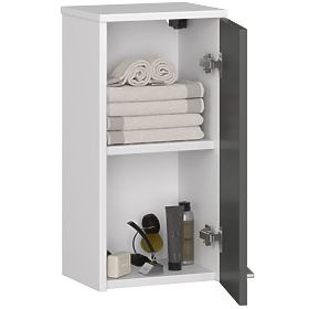 HÄNGEBADEZIMMERSCHRANK FIN W30 1T WEISS / GRAU