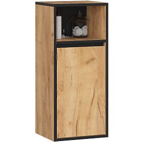 HÄNGENDER BADEZIMMERSCHRANK VAMI W35 1D 1W EICHE CRAFT / SCHWARZ