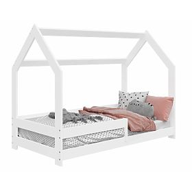 Hausbett Laura mit Rausfallschutz 160 x 80 cm - weiß