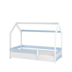 Hausbett Sofie 160x80 cm - blau, BabyBoo