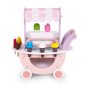Holz-Eiswagen für Kinderladen mit 12 Elementen ECOTOYS