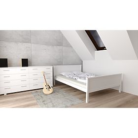 Holzbett Ikar 200 x 90 cm - weiß