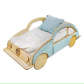 Holzbett VW BEETLE 160x80 cm, LilaBaby