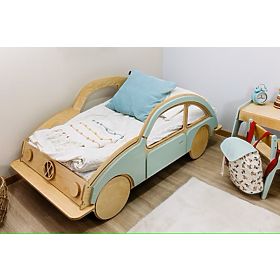 Holzbett VW BEETLE 160x80 cm, LilaBaby