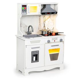 Holzküche für Kinder mit Geräuschen und LED + Zubehör ECOTOYS, EcoToys
